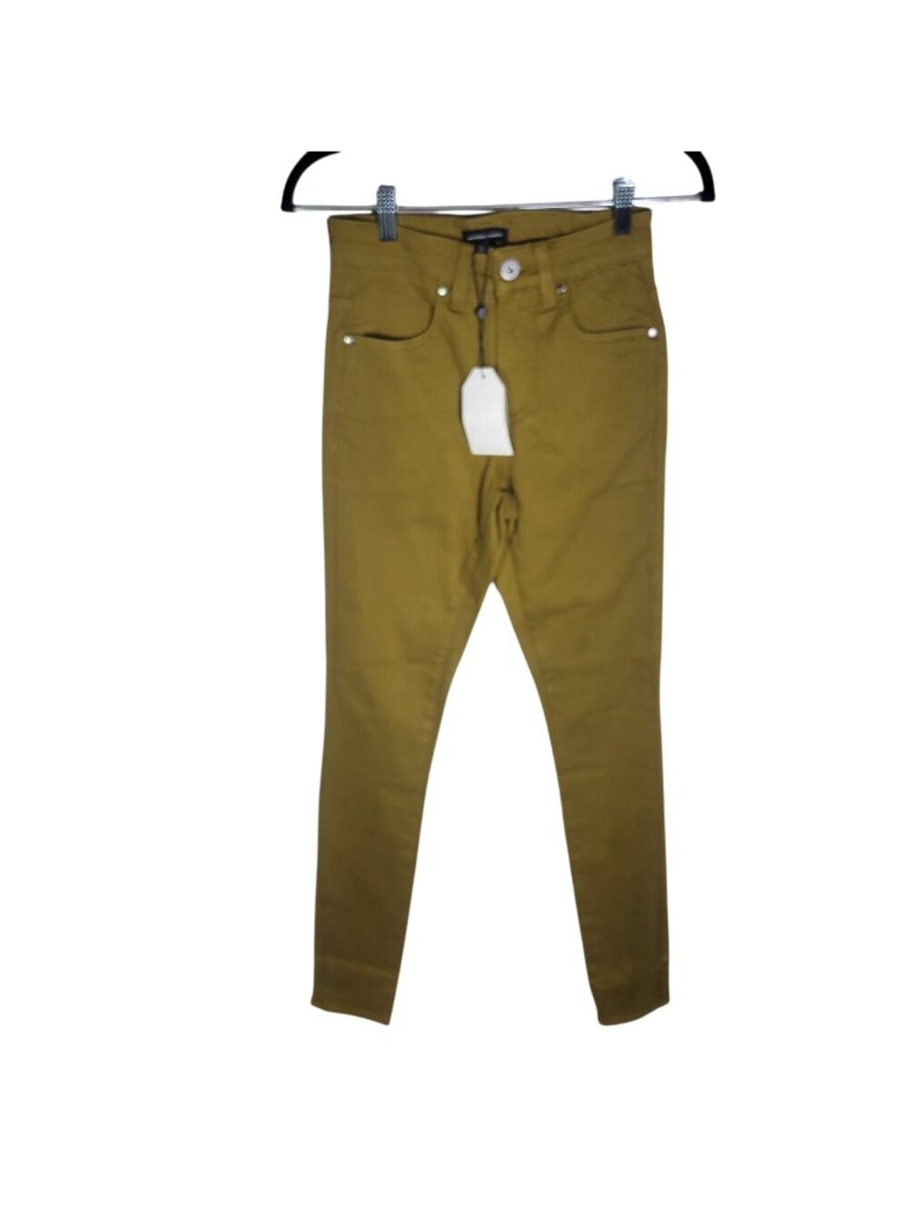 Universal Standard Yellow Mid Rise Seine 27" Skinny Jeans Pants Size 00 (XS)